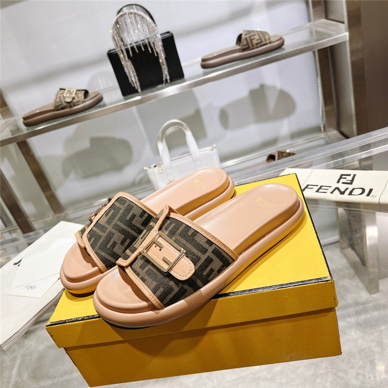 f**di double strap flat slippers Marg*e1a replica shoes