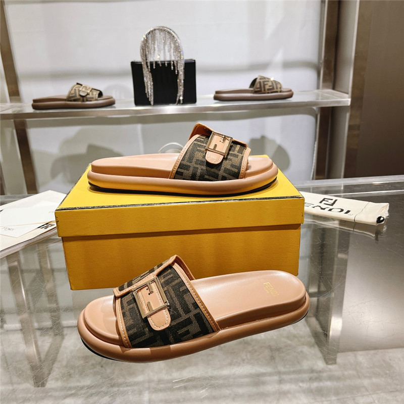 f**di double strap flat slippers Marg*e1a replica shoes