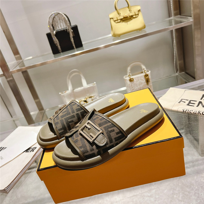 f**di double strap flat slippers Marg*e1a replica shoes