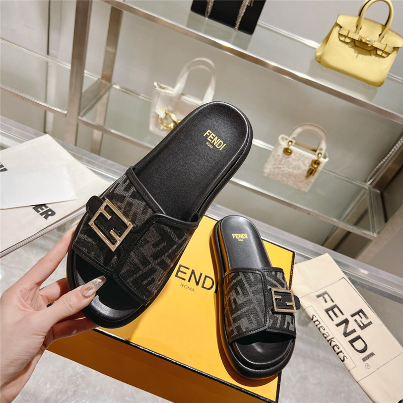 f**di double strap flat slippers Marg*e1a replica shoes