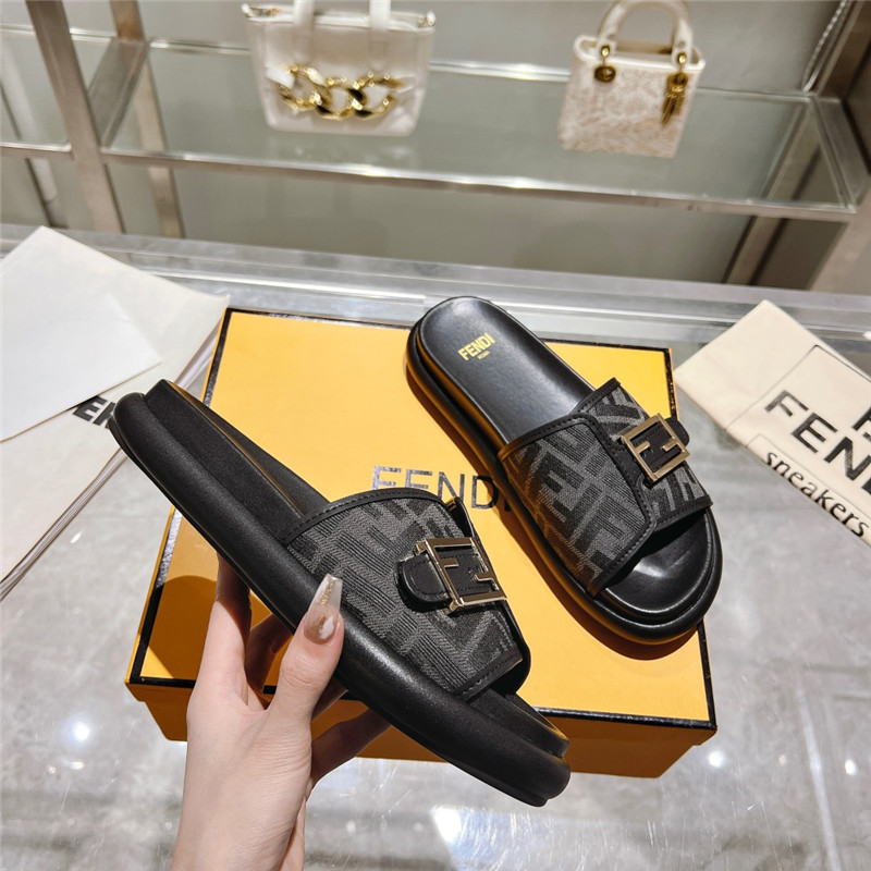 f**di double strap flat slippers Marg*e1a replica shoes