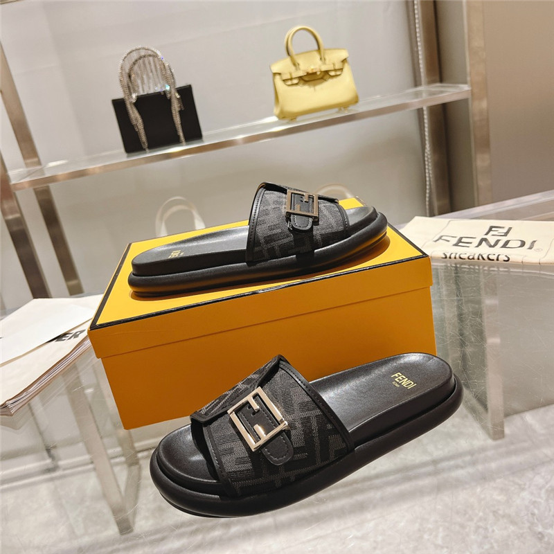 f**di double strap flat slippers Marg*e1a replica shoes