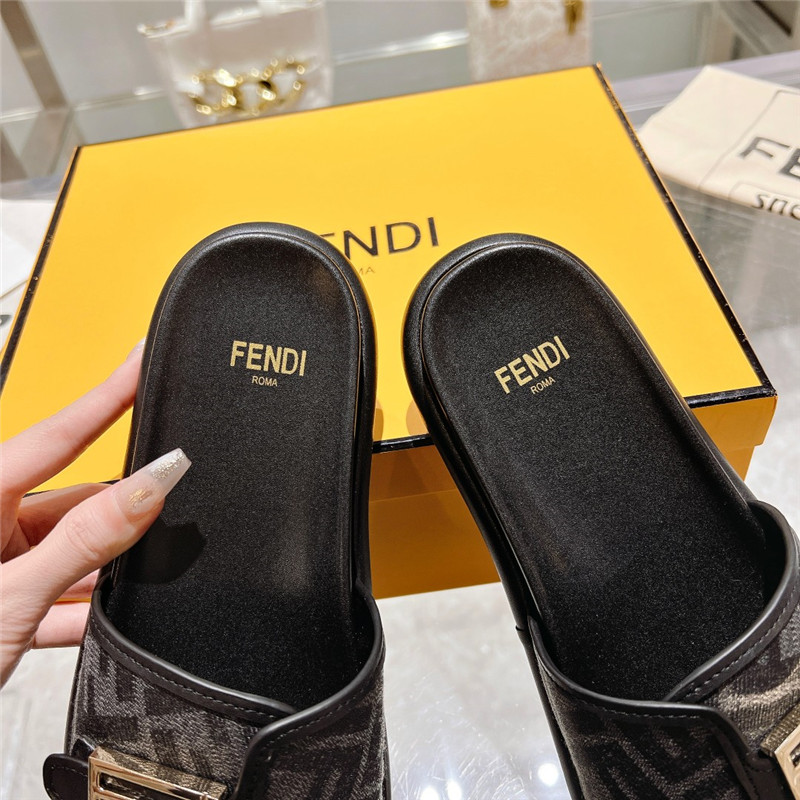 f**di double strap flat slippers Marg*e1a replica shoes
