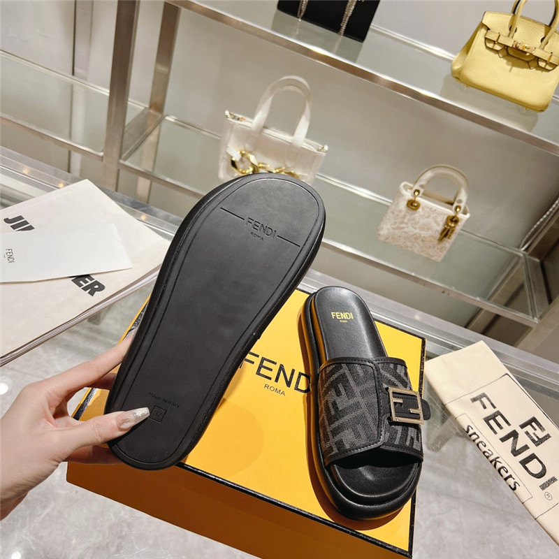 f**di double strap flat slippers Marg*e1a replica shoes