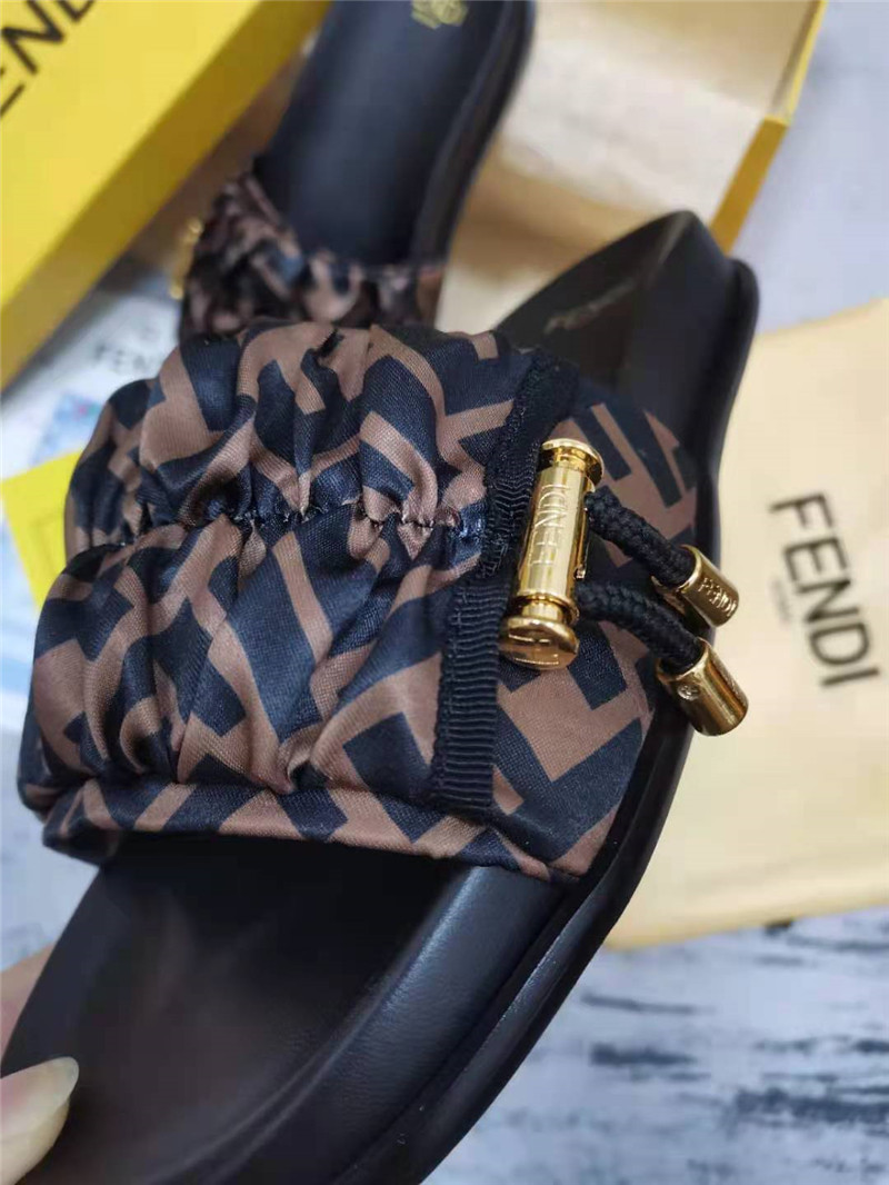 F**di wide strap flat slippers replica shoes