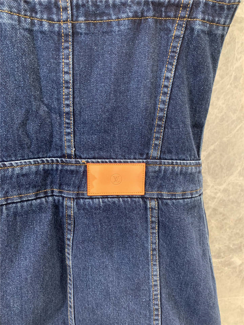 l0vis Vvtt0n lv denim suspender vest dress replicas clothes