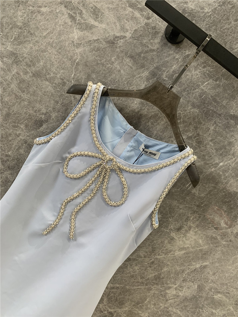 Miu Miu Light Blue Sleeveless Mini Dress