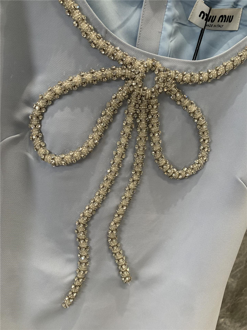 Miu Miu Light Blue Sleeveless Mini Dress