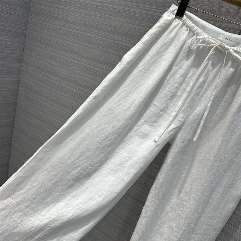 The R0w cotton and linen straight wide-leg pants replica clothing