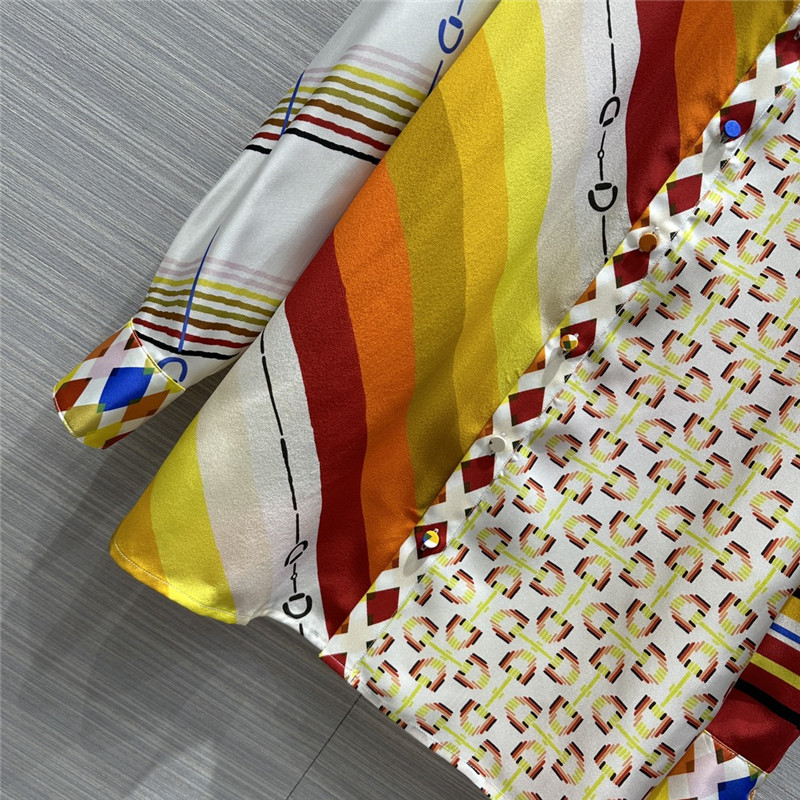 Gvc*1 patchwork printed silk shirt replica clothing sites