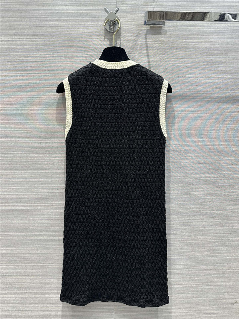 Ch**el embossed woven vest dress replica clothes