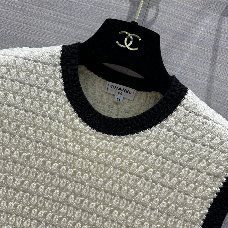 Ch**el embossed woven vest dress replica clothes