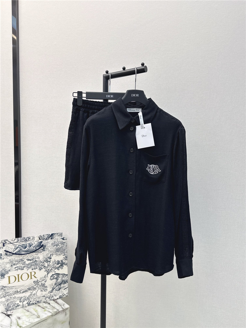 D10r embroidered logo patchwork lace series suit replicas clothes