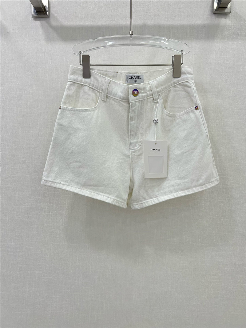 Ch**el high waist denim shorts replicas clothes