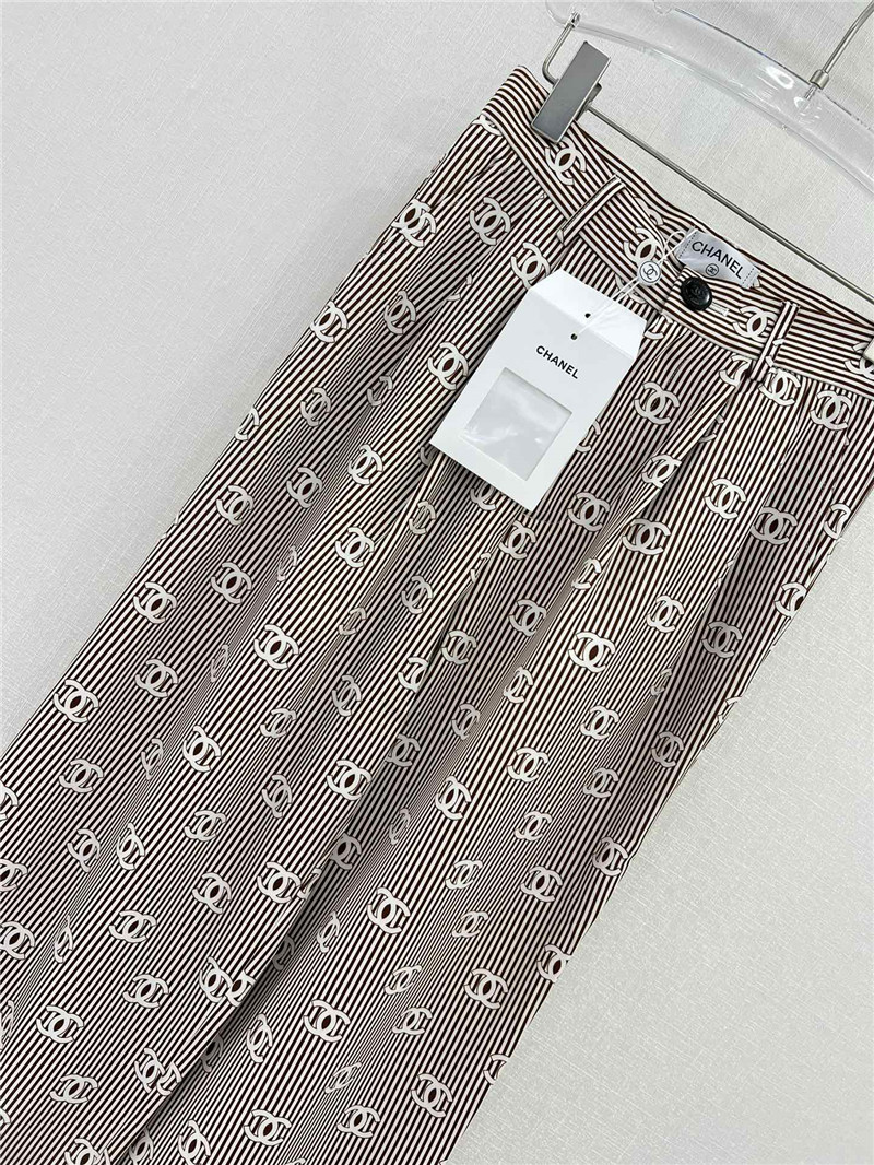 Ch**el new striped wide-leg pants replicas clothes