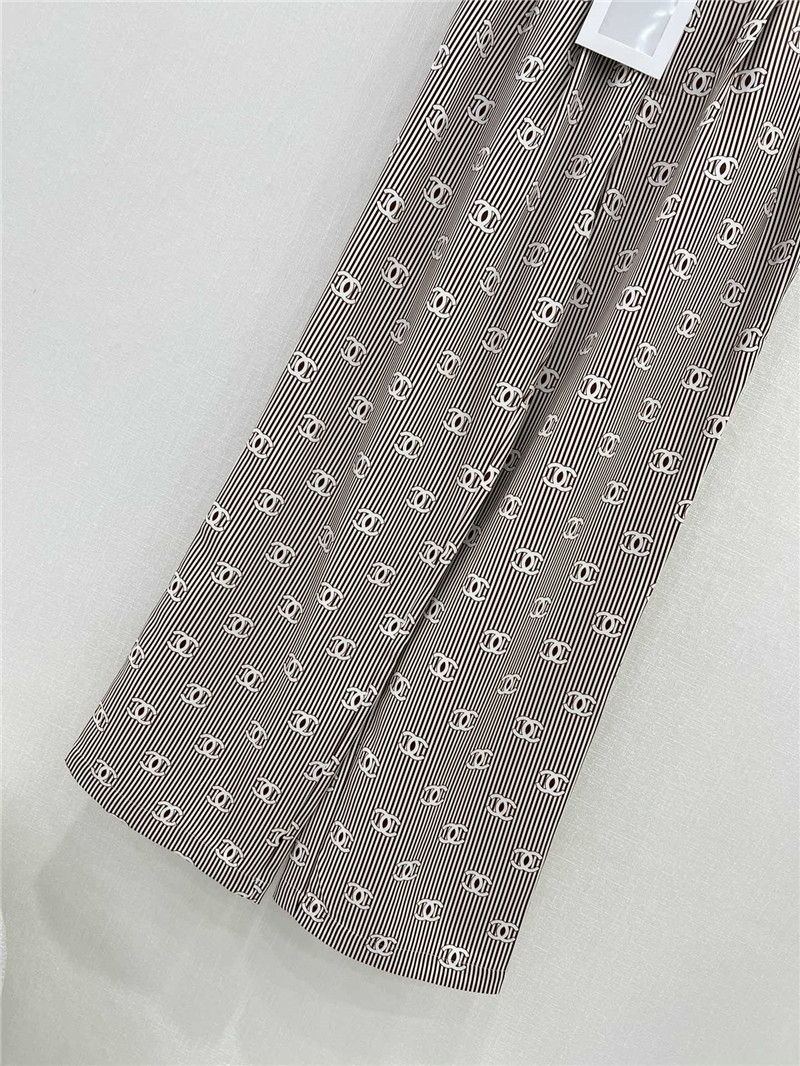 Ch**el new striped wide-leg pants replicas clothes