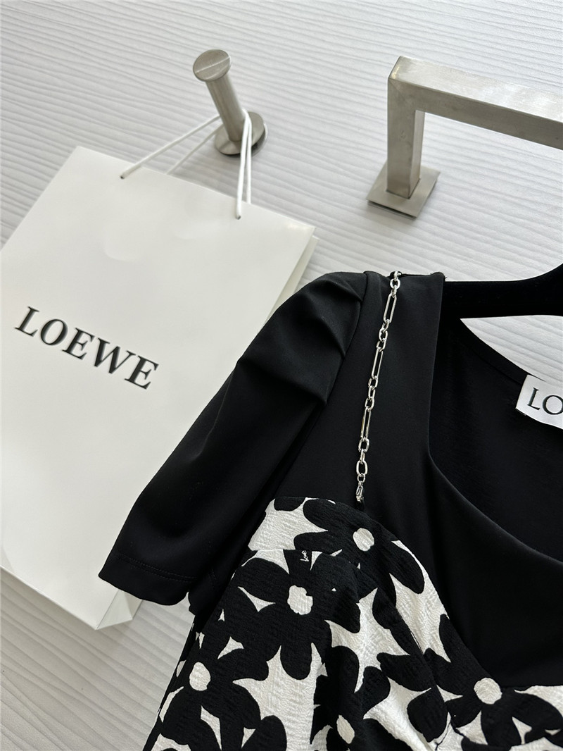 L0ew* fake two piece short sleeve dress replicas clothes