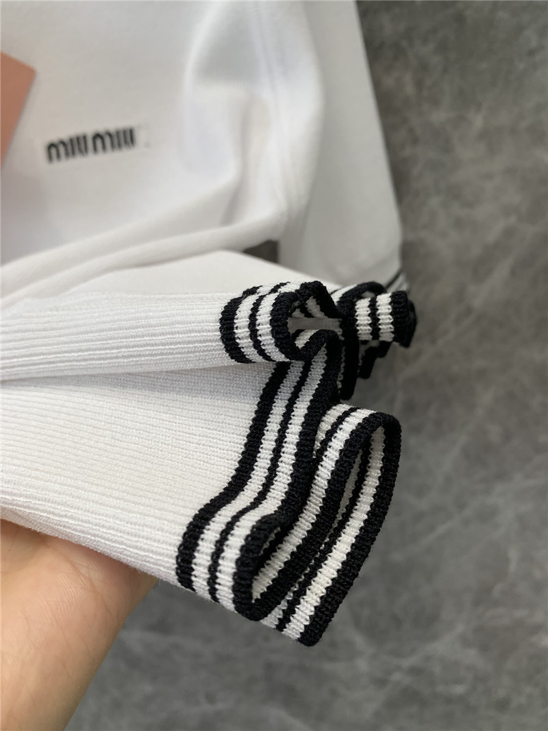 M1um1u high-end lapel knitted top replica clothing