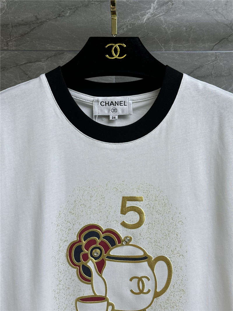 Ch**el teapot print t-shirt cheap replica designer clothes