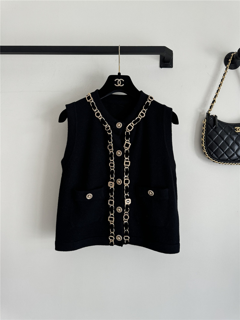 Ch**el new chain knitted vest replicas clothes