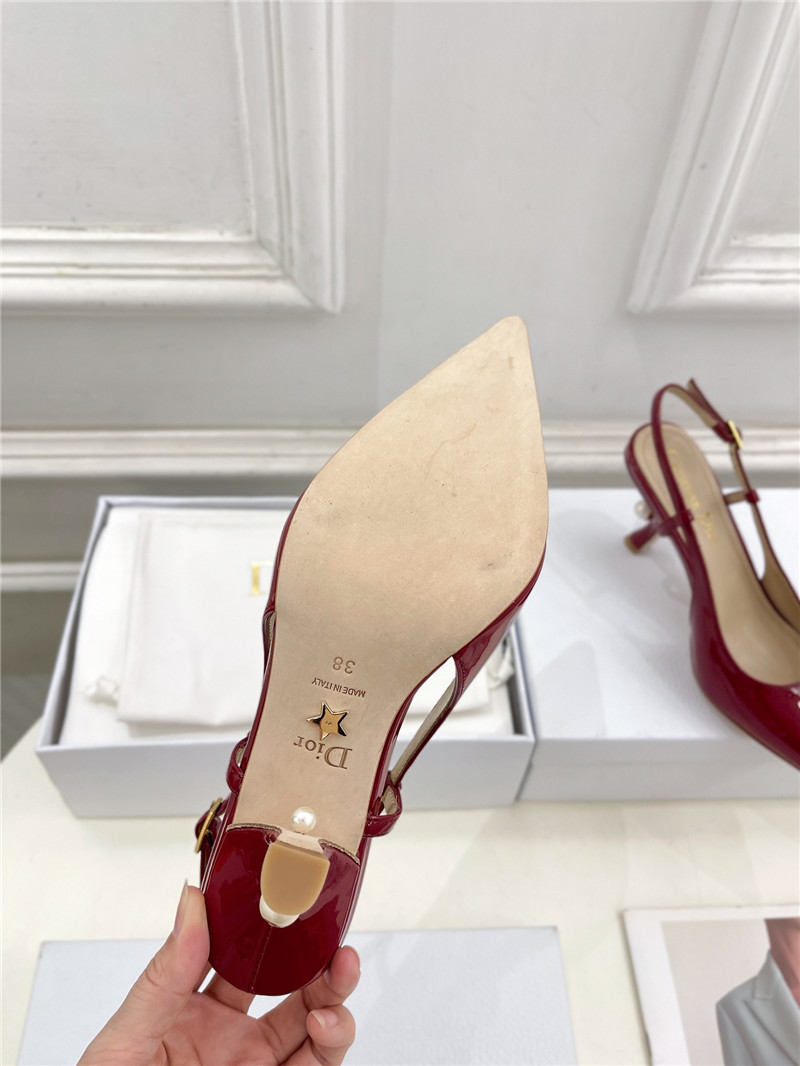 D10r tribales slingback pump burgundy patent calfskin