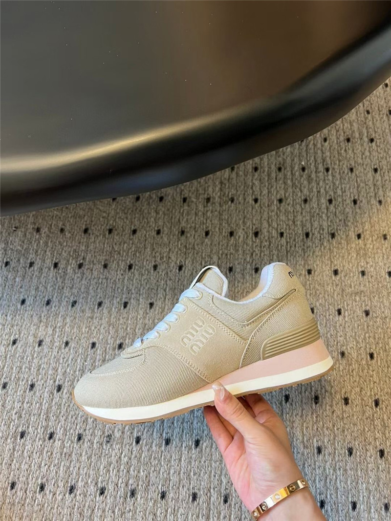 Miu Miu Plume Suede Sneakers
