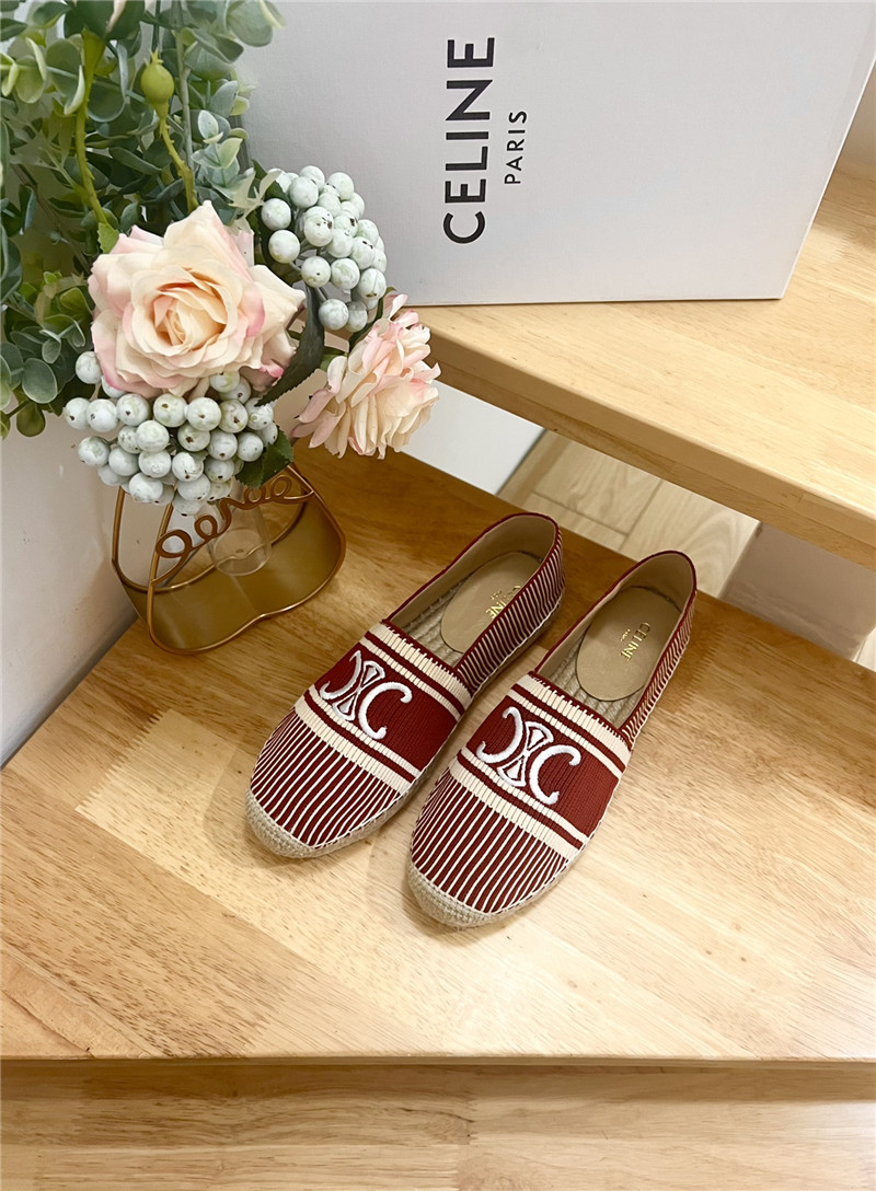 Ce1i*e les espadrilles burgundy triomphe jacquard canvas