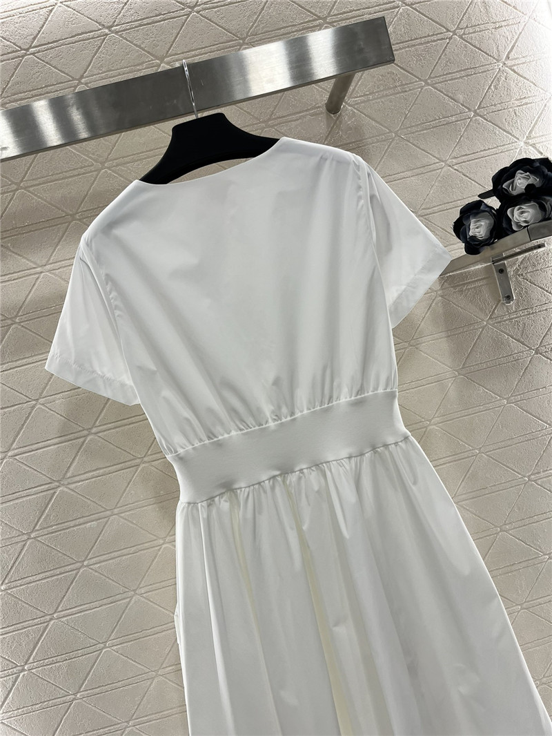 Pra*a zipper short sleeve dress replica clothing sites