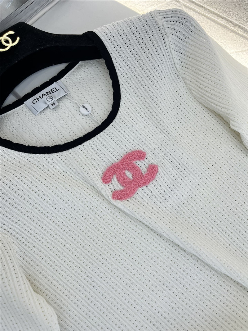 Ch**el crew neck knit short sleeve replica clothing sites