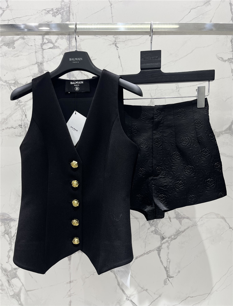 Balmain gold button sleeveless vest replicas clothes