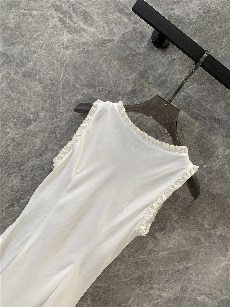 M1um1u cotton and linen lace dress replicas clothes