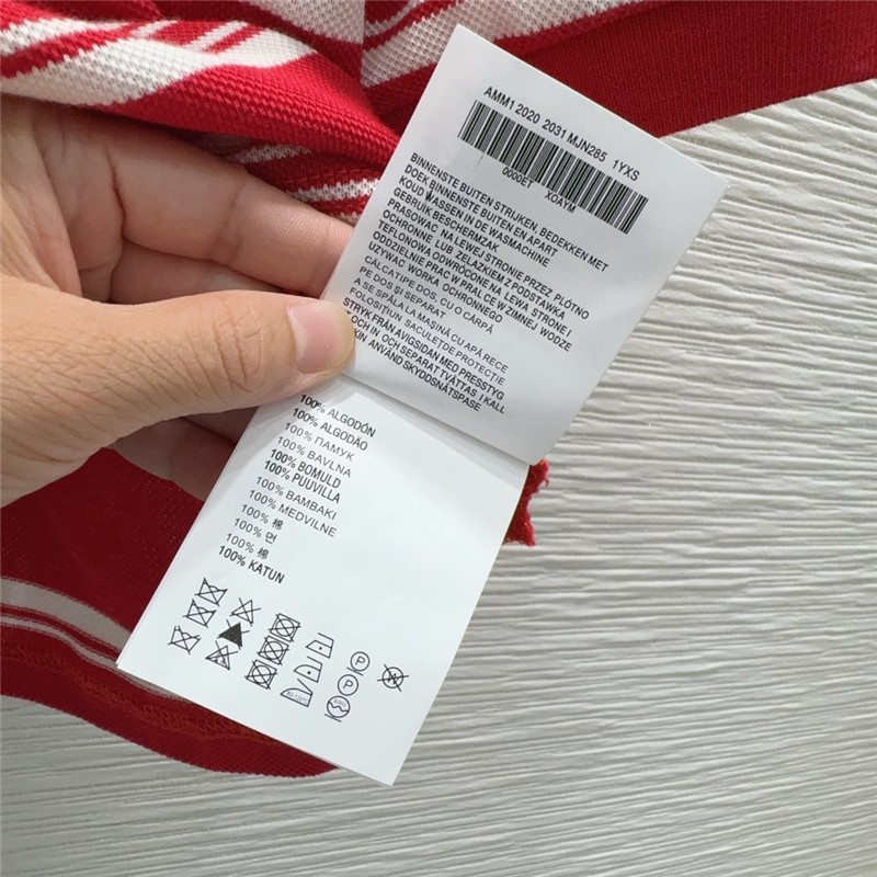 M1um1u contrast striped polo top replica d&g clothing