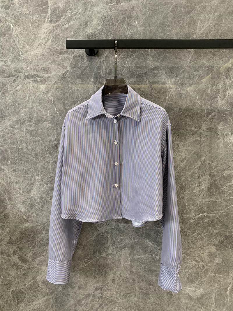 acne studios short striped long-sleeved shirt replica clothes