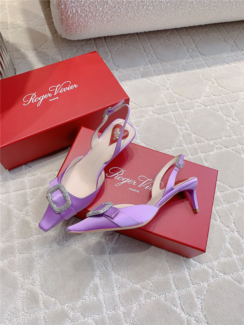roger u1u1er viv’ canard satin purple slingback pumps