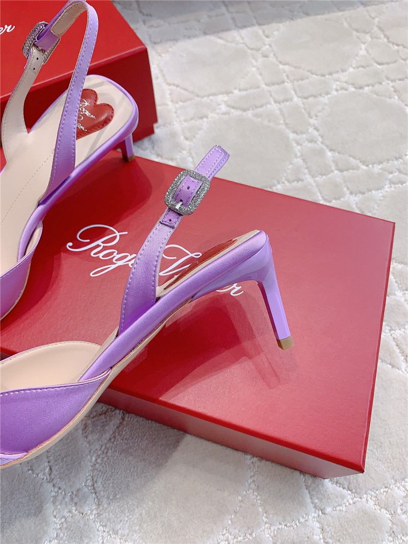 roger u1u1er viv’ canard satin purple slingback pumps