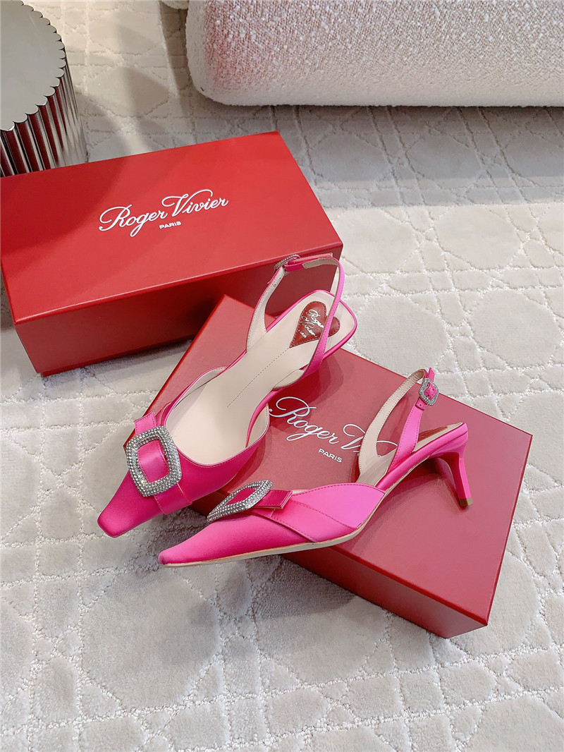 roger u1u1er viv’ canard satin fuchsia slingback pumps