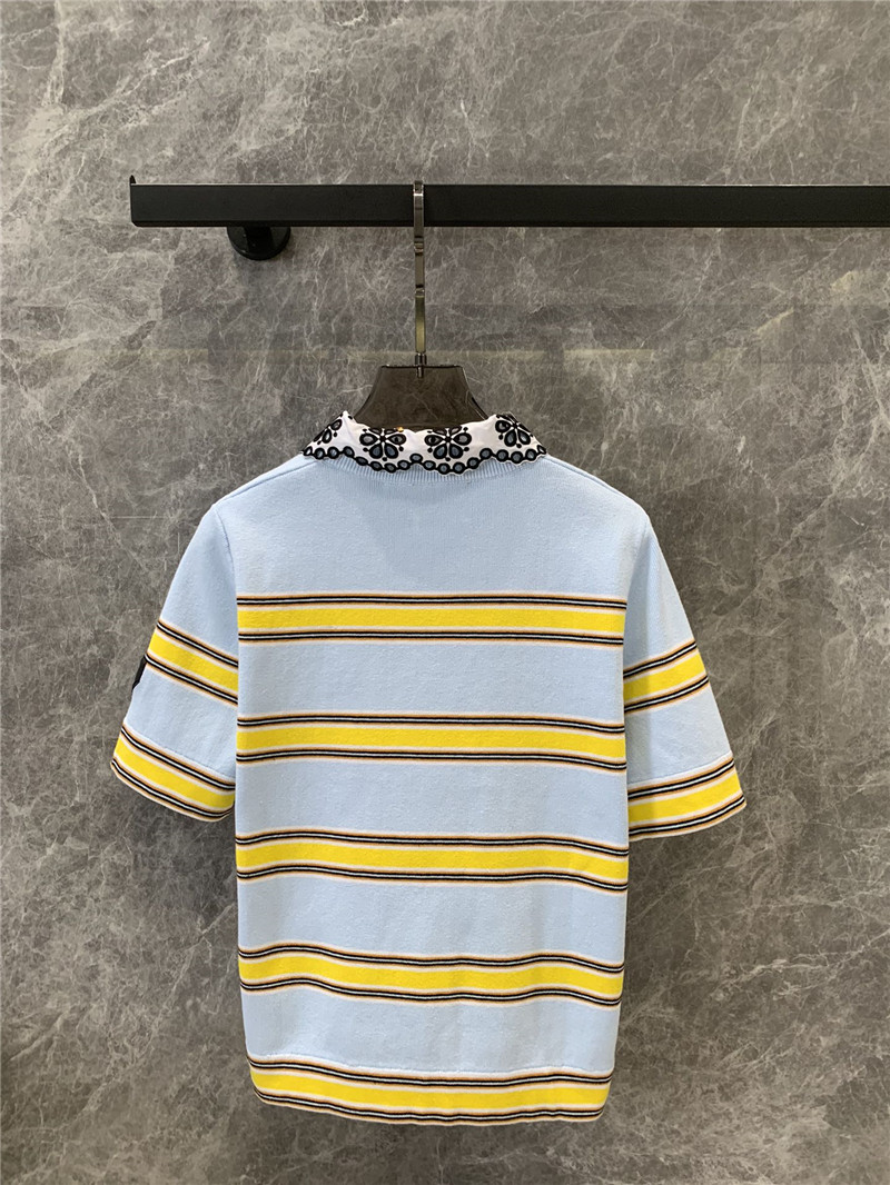 l0vis Vvtt0n lv zipper chest striped sweater replica clothes