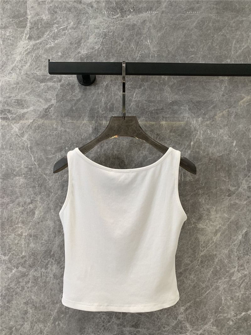 M1um1u letter hardware button hollow vest replicas clothes