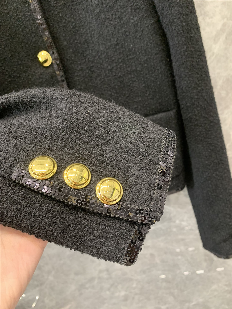 M1um1u single breasted tweed coat replica designer clothes