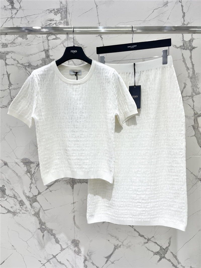 F**di double f letter knitted vest replica d&g clothing