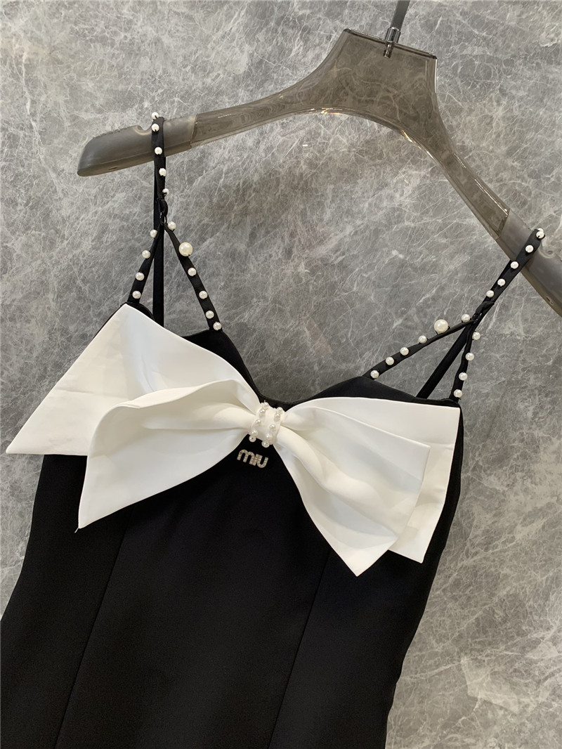 M1um1u bow a-line suspender mini dress replica d&g clothing