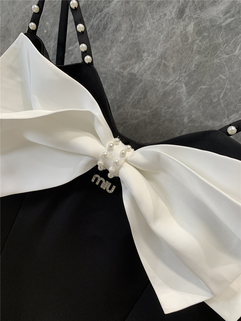 M1um1u bow a-line suspender mini dress replica d&g clothing