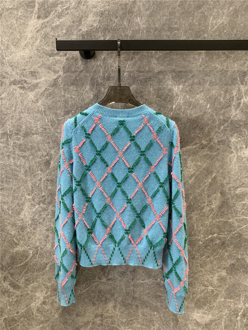ch**el D1am0nd intarsia cardigan replica clothing