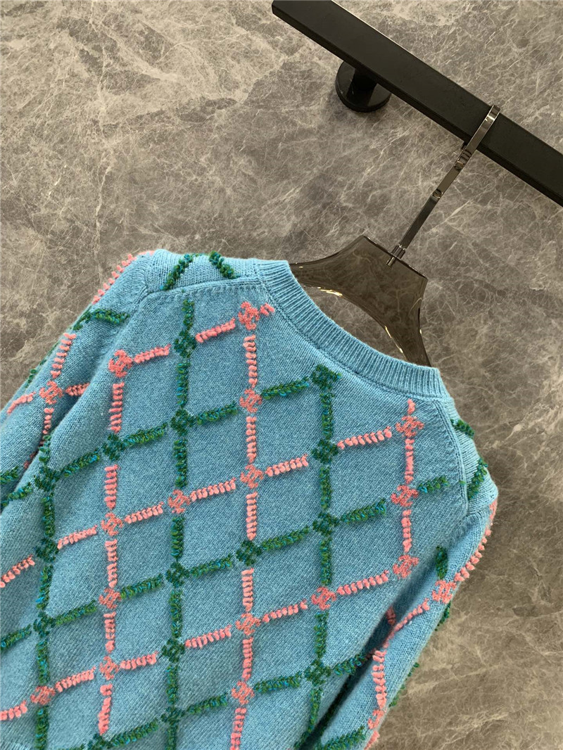 ch**el D1am0nd intarsia cardigan replica clothing