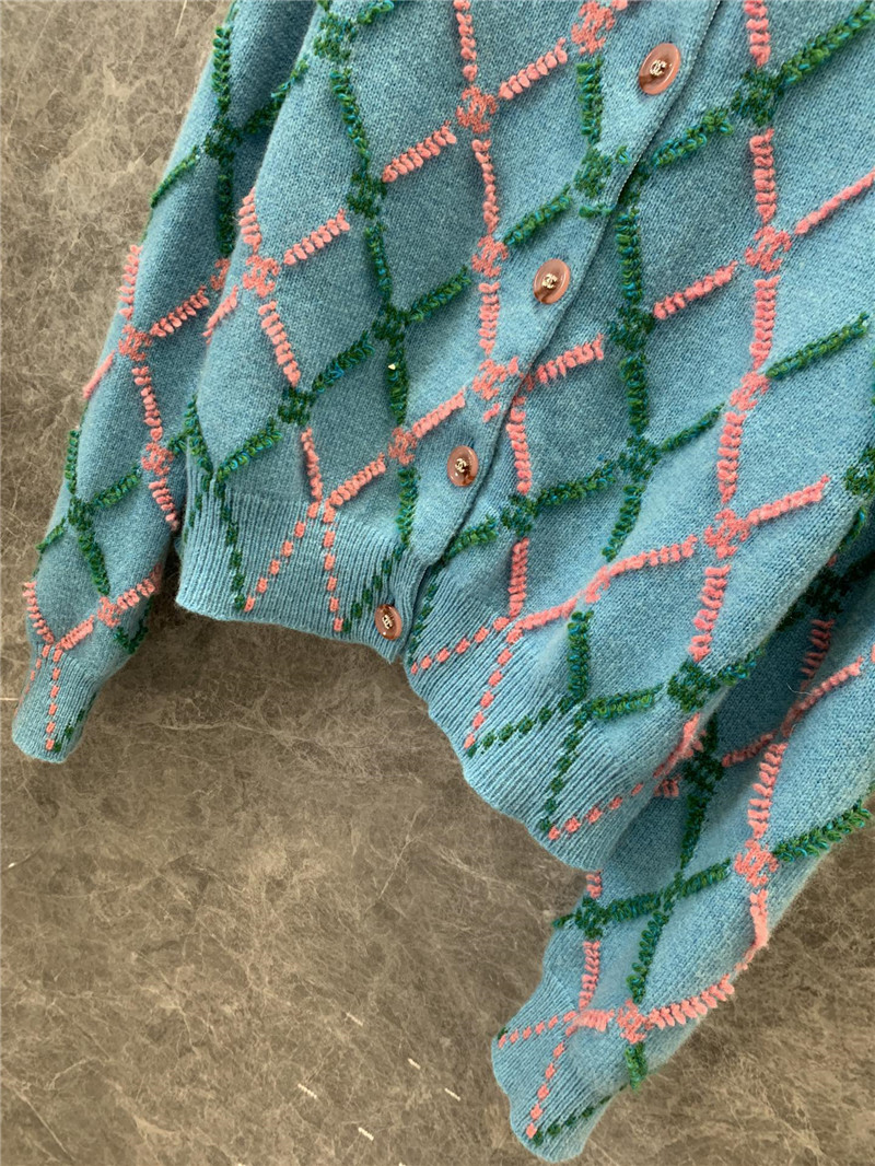 ch**el D1am0nd intarsia cardigan replica clothing