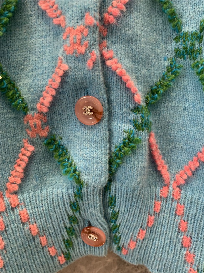 ch**el D1am0nd intarsia cardigan replica clothing