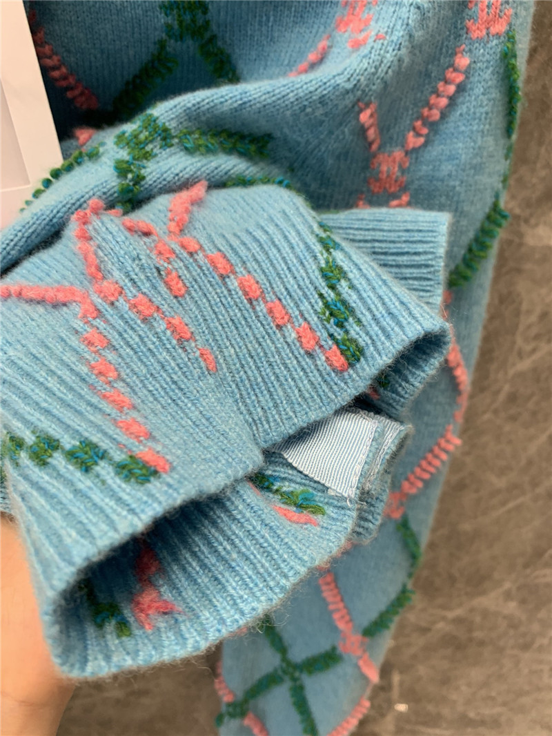 ch**el D1am0nd intarsia cardigan replica clothing