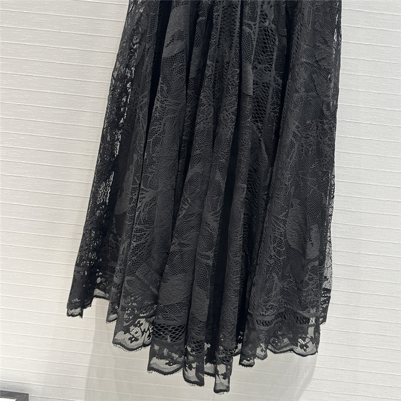 D10r hollow embroidered lace long skirt replica d&g clothing