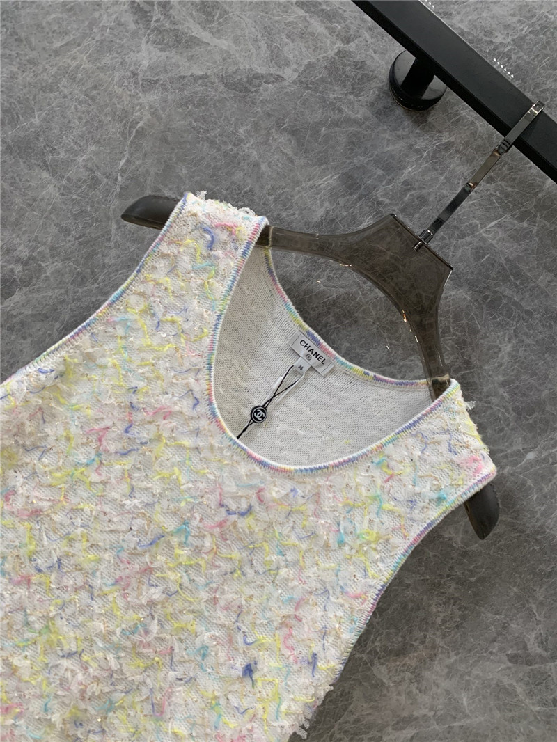 Ch**el light spinning knitted vest dress replica clothes