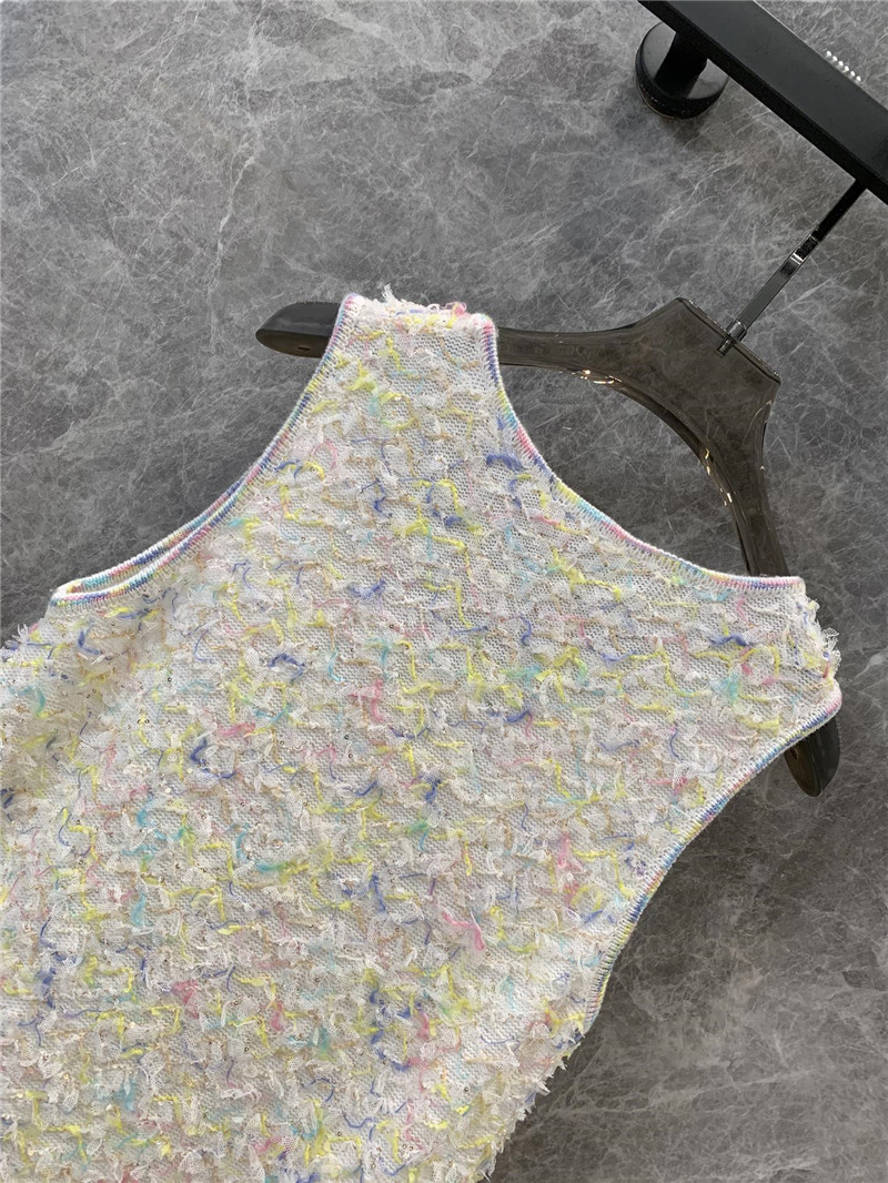 Ch**el light spinning knitted vest dress replica clothes